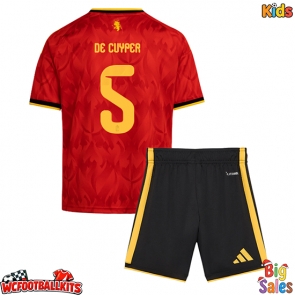 Belgium Maxim De Cuyper #5 Replica Home Stadium Kit for Kids World Cup 2026 Short Sleeve (+ pants)